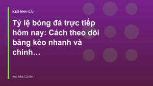 Read more about the article Tỷ lệ bóng đá trực tiếp hôm nay: Cách theo dõi bảng kèo nhanh và chính xác nhất – Kèo Nhà Cái SH